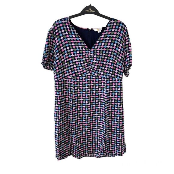 BODEN Jemima Ruched V-Neck Dress 2 Petite - Picture 3 of 6